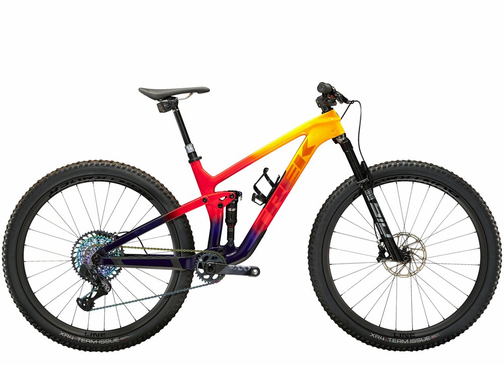 Trek Top Fuel 9.9 XX1 AXS XL Marigold to Red to Purple Abyss Fade